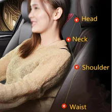 Черное автомобильное сиденье, подголовник, подушка, внутренняя Автомобильная подушка с эффектом памяти, подушка для шеи, подушка для головы, аксессуары для интерьера