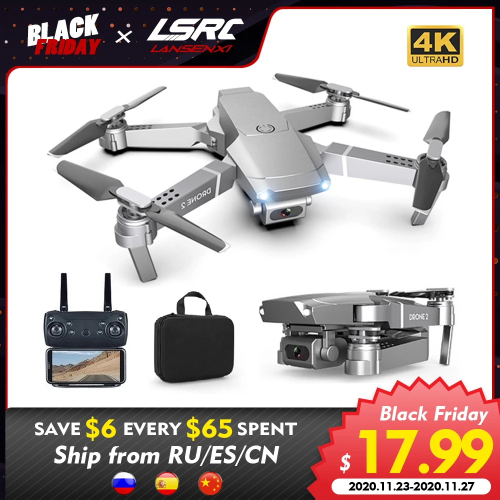 LSRC Новый E68pro мини Дрон широкоугольный 4K 720P WiFi FPV камера дроны режим удержания высоты RC складной Квадрокоптер Дрон игрушка подарок 