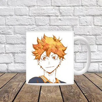 

1Pcs New Anime Haikyuu!! Hinata/Kageyama/Tsukishima/Nishinoya Yu/Sugawara/Sawamura Beautiful Ceramic Mug/Water Cup/Cup
