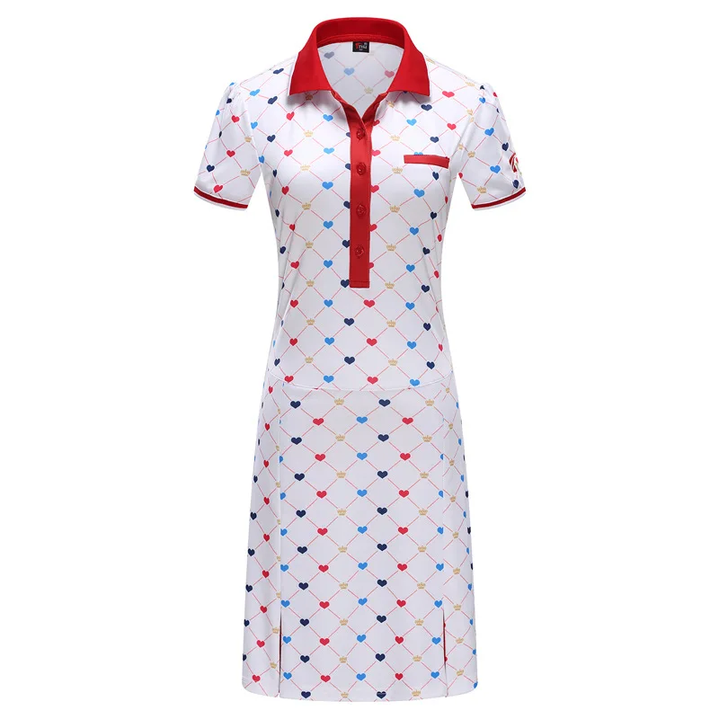 Summer s Golf Apparel Ladies Dresses High Waist Slim Printed Skirts Tennis Running Sportswear Sports Skirts Breathable
