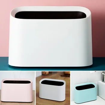 

Home Simple PP Bedside Keep Clean Living Room Desktop Wastebasket Office Countertop Mini Trash Can Sundries No Lid Garbage Bin