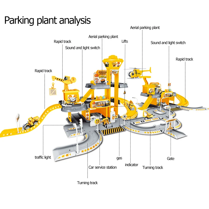 3D литой автомобиль городской полицейский участок железная дорога игра
