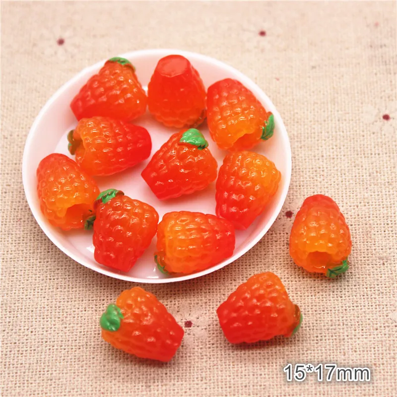 10Pcs Cute Resin Fruit Orange Simulate Miniature Food Flatback Cabochons DIY Jewelry Craft Phone Decoration Accessories