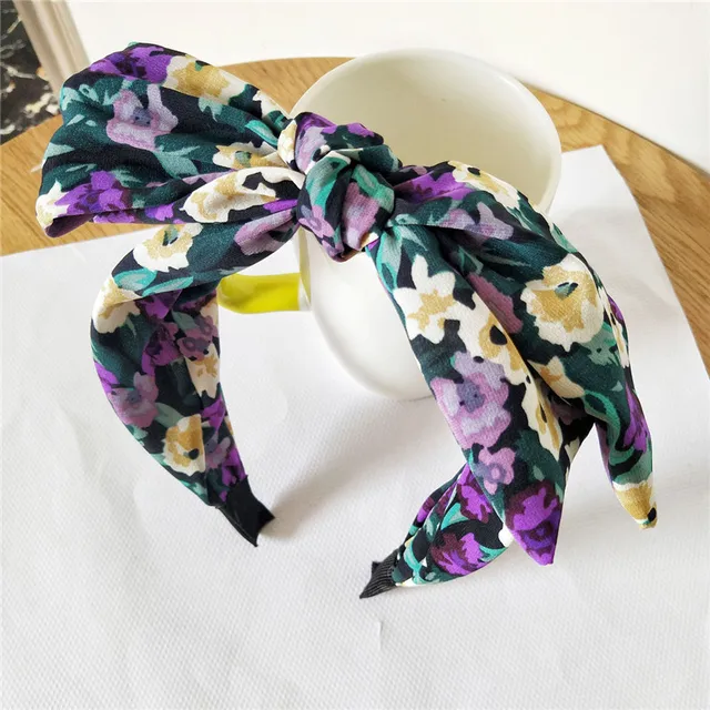 Floral Big Bow  Hairbands  For Women Korea Hair Accessories For Girls Hair Band Hair Bows  Hairband Headbands Beige