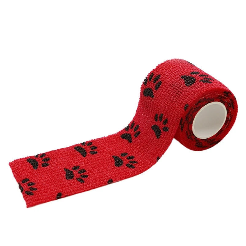 Red and black dog PA Аксессуары для тату, самоклеящаяся повязка, лента, ПЭТ, гибкая, с мультяшным принтом, для первой помощи, 5 см x 4,5 м - Цвет: Red and black dog PA
