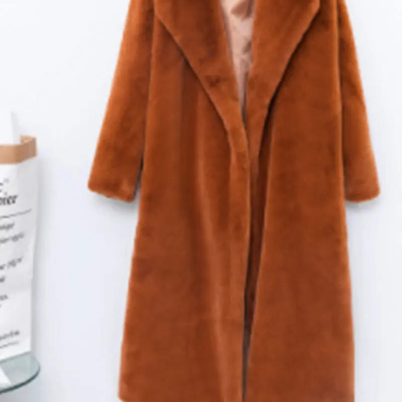 short Brown Зимнее пальто из искусственного меха пальто толстое теплое приталенное пальто свободная длинная куртка C мехом пальто Для женщин воротник-стойка на каждый день женские роскошные негабаритных плюшевое пальто для девочек Женская обувь - Цвет: short Brown