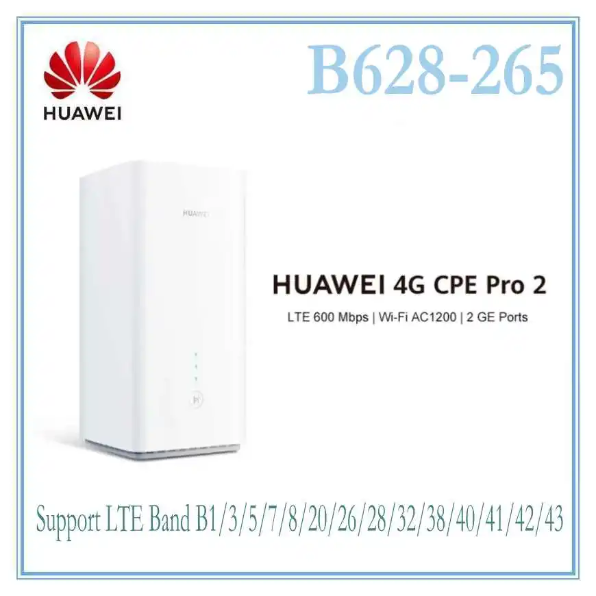 Unlocked 4G WiFi Router With Sim Card Huawei CPE Pro 2 B628-265 LTE Cat12 Up To 600Mbps 2.4G 5G AC1200 Lte WIFI PK B818 B715 | Компьютеры