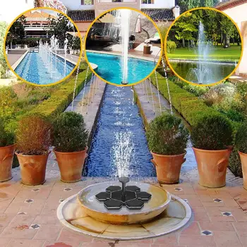 

MeterMall Solar Fountain with Flower Shape Water Fountain Floating Fountain for Outdoor Garden Pool Fountain Garden Decoration