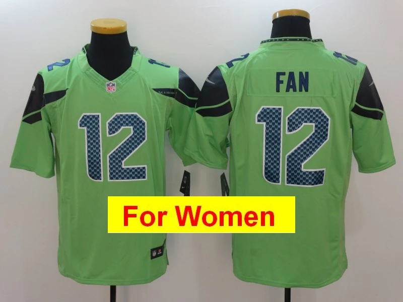 Зеленый Женские футболки Seattle Shaquem Griffin Russell Wilson Bobby Wagner Doug Baldwin - Цвет: Зеленый