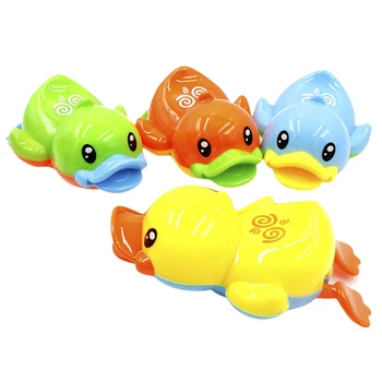 

Baby Kids Bath Toys 4 Pcs Random Color Cartoon Duck Wind-Up Bath Toy Shower Swimming Pool Beach Bathroom Wind-Up Baby Toys