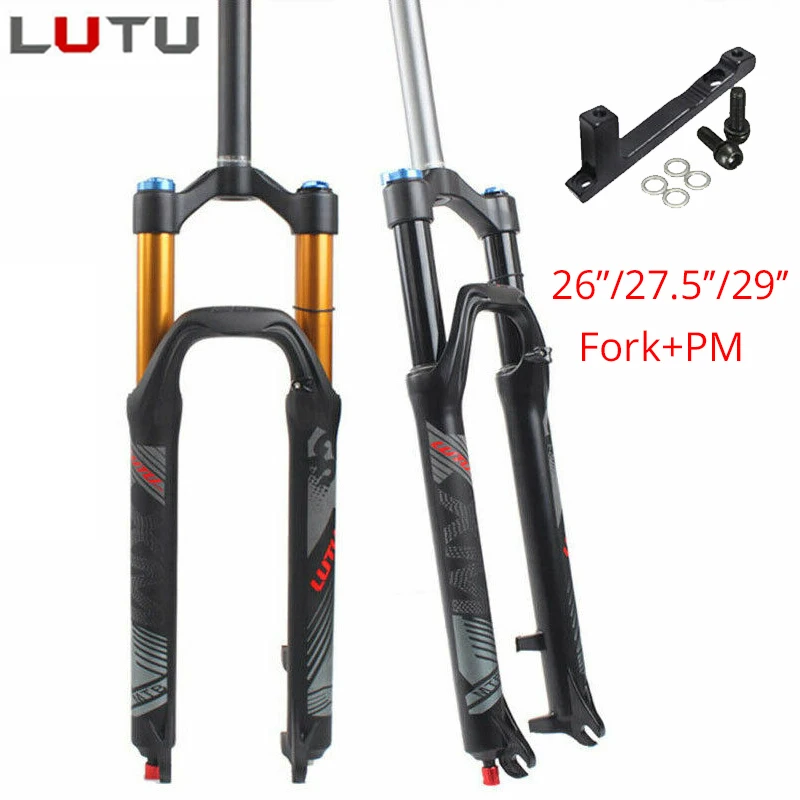 LUTU 29/27. 5/2" Вилка для подавления мотоцикла MTB Тормозные вилки горный велосипед прямая трубка ручная блокировка Подвеска вилка велосипедный адаптер