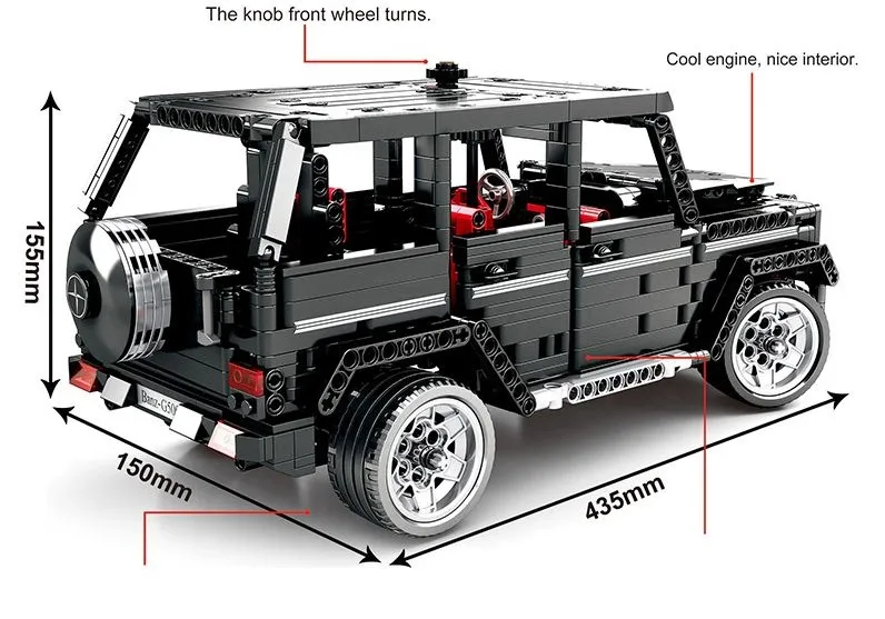 701960 1341 шт Merceding-Benzs G500 классическая модель строительные блоки Technic Auto MOC Car Creator кирпичные игрушки для детей подарок - Цвет: No original box