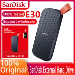 Original sandisk ssd 1tb usb 3.1 USB C 2tb 480gb disco rígido externo de estado sólido 520 m/s para o servidor da câmera do portátil