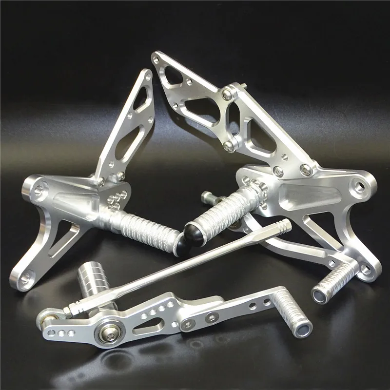 Waase мотоцикл для Yamaha YZF R1 2009 2010 2011 2012 2013 ЧПУ Регулируемый Rider задние наборы Rearset подножка подножки - Цвет: Silver