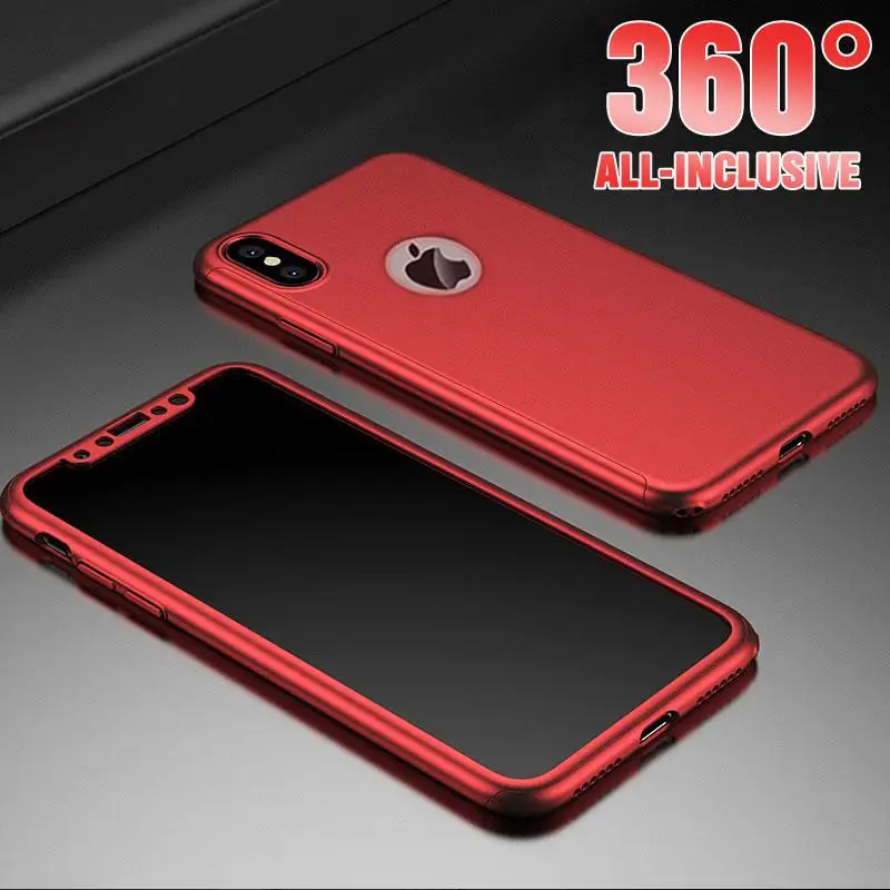 Роскошный 360-градусный полный защитный чехол для телефона iphone 6 7 6s 8 Plus