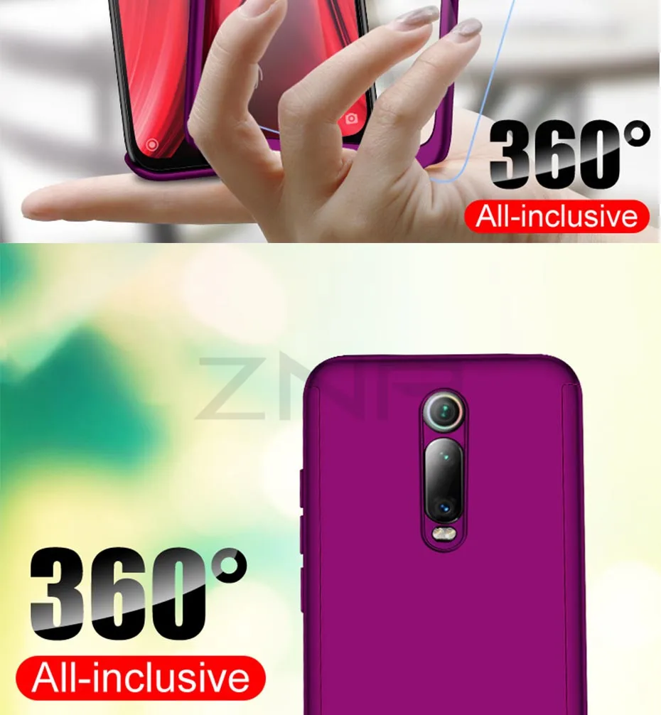 ZNP, Роскошный чехол для телефона на 360 градусов для Xiaomi Redmi Note 5, 6, 7, 8 Pro, чехол с полным покрытием, чехол для Redmi 7, 7A, K20 Pro, чехол