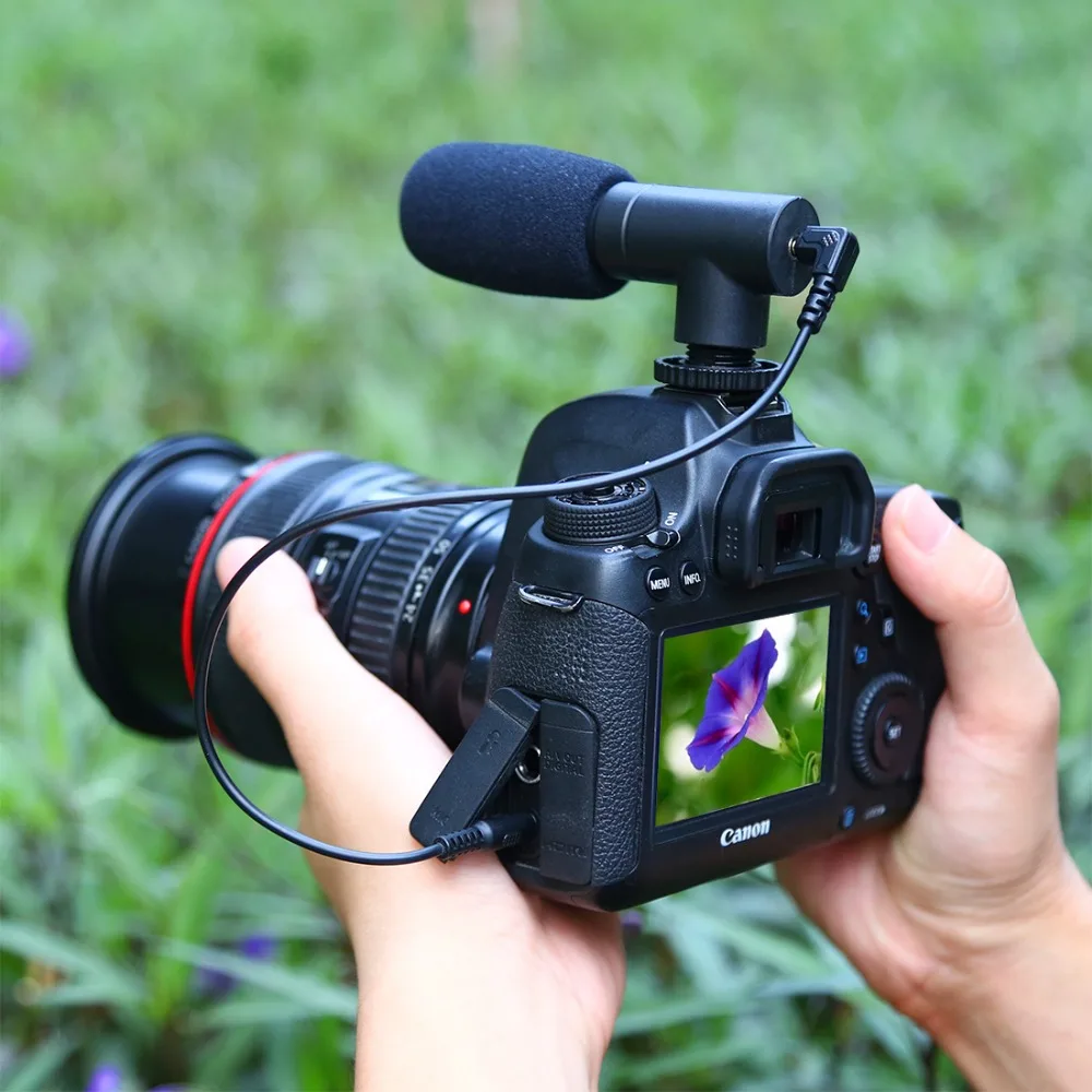 PULUZ 3,5 мм аудио стерео кинематограф перекодировка фотографии интервью микрофон для Vlogging видео DSLR& DV для iphone, смартфонов