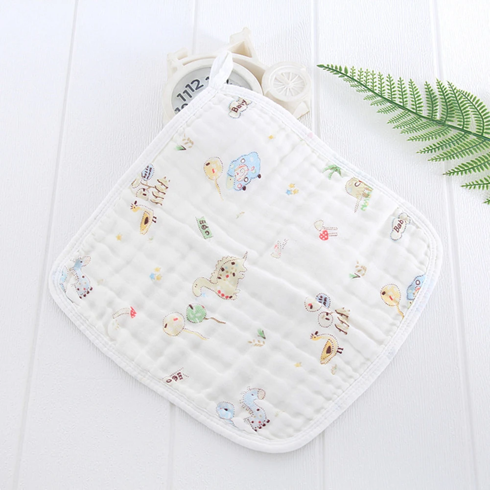 New Baby Wash Bath Comfort Towel 6 Layer Gauze Towel Baby Saliva Towel Cotton Children Handkerchief Newborn Supplies - Color: White