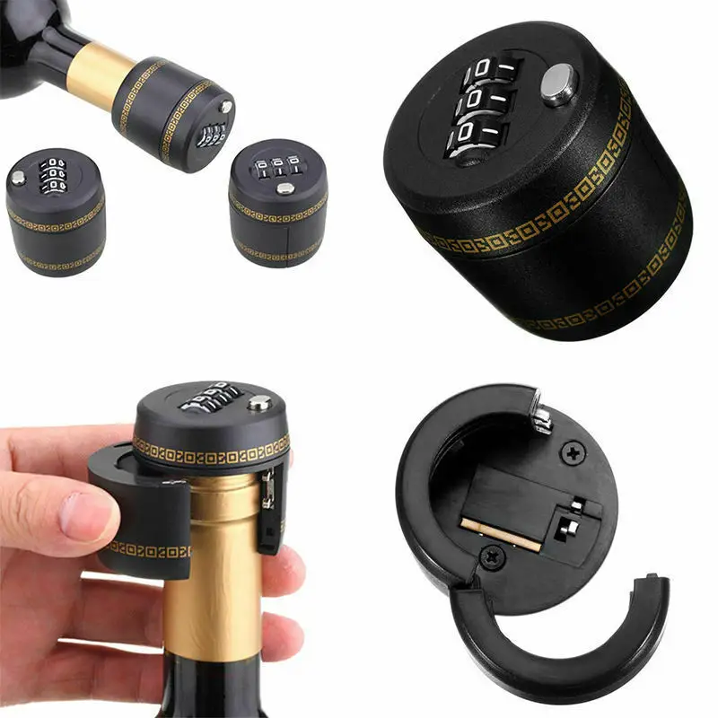 Пластиковая бутылка замок с паролем вино вакуумная пробка выбирает ликерная