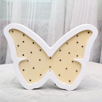 

Baby Sleeping LED Wooden Night Lamp Battery Powered Warm Atmosphere Children Room Butterfly Shape Cute Birthday Gift Wall Decor