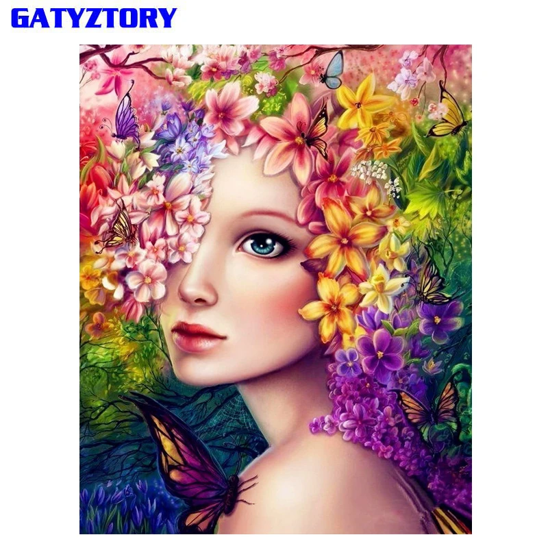 992196 GATYZTORY рамка DIY картина по номерам рисунок с изображением фигур настенная живопись акрилового холста по номерам ручная роспись маслом на холсте искусство - Цвет: 992196