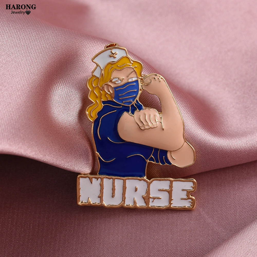New Medical Strong Muscle Nurse Lapel Pin Brooch For Doctor Student Uniform  Backpack Cartoon Badge Jewelry Brooches Office Gift - Brooches - AliExpress