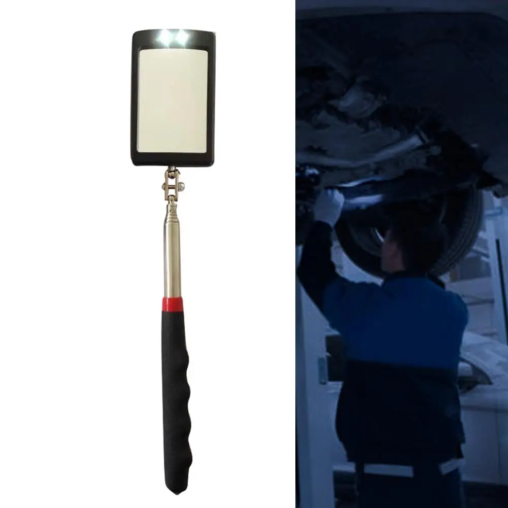 

50% HOT SALES!!! Car Auto Bottom Repair Angle Adjustable Telescopic Inspection Mirror LED Light