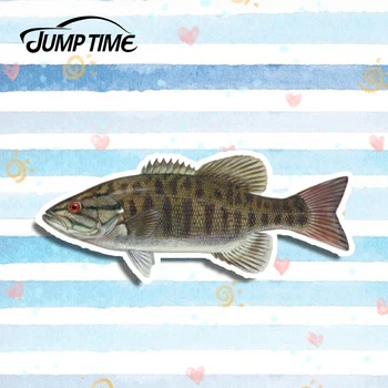 

Jump Time 13cm x 5.4cm Pikeperch Vinyl Stickers Car Window Bumper Decal Fishing Sticker Waterproof 3D Car Styling