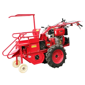 

12hp agricultural Corn harvester small household hand-push diesel single-row corn harvester with peeling function