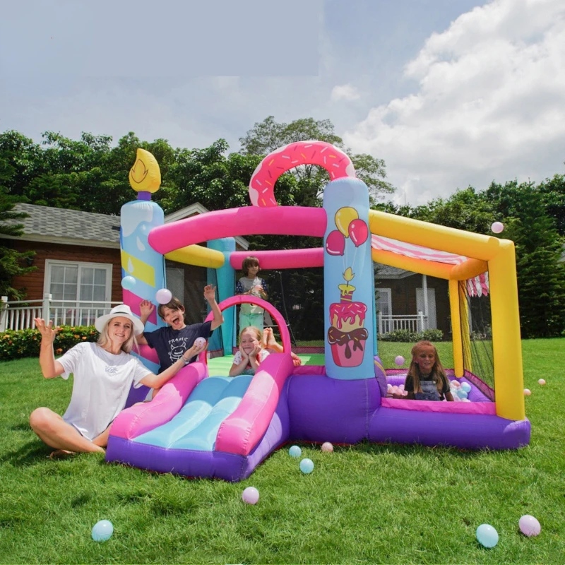 Petit Chateau Gonflable D Interieur Pour Enfants Chateau De Gateau Commercial Maison De Fete Avec Souffleur Aliexpress