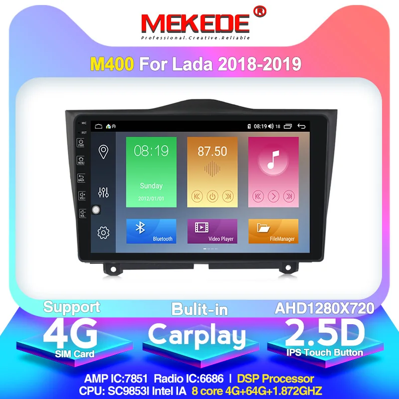 HD 4G+ 64G 9853 4G LTE Android 10,0 для LADA ВАЗ гранта кросс Мультимедиа стерео автомобильный dvd-плеер навигация gps радио