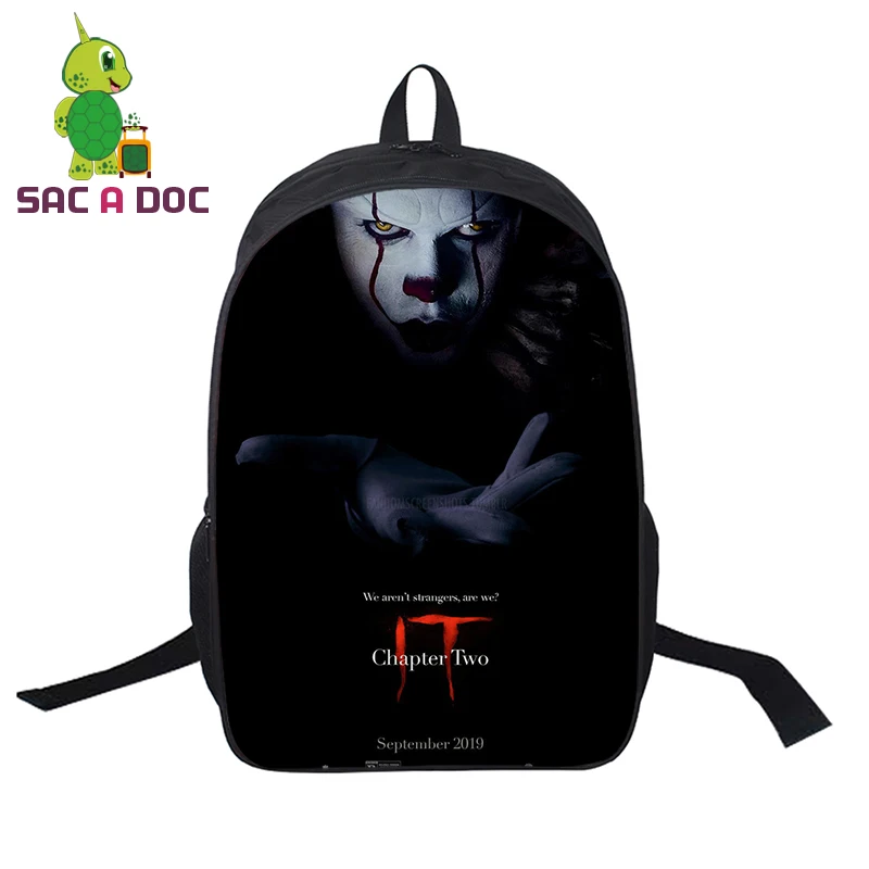 Mochila IT Horror Movie рюкзак "Клоун" школьные сумки для подростков девочек мальчиков мультфильм ноутбук рюкзак для женщин мужчин дорожные сумки на плечо - Цвет: 13