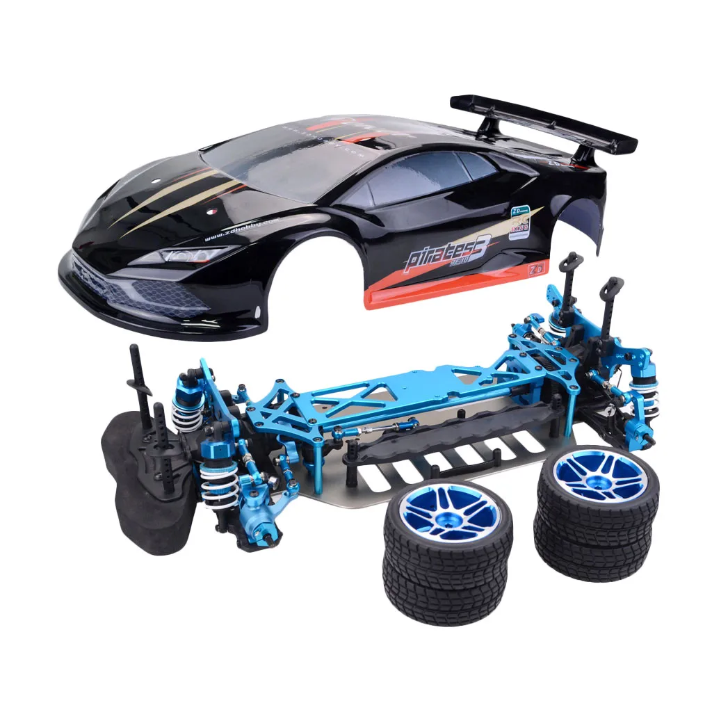 ZD-Racing Pirates3 TC-10 4WD 1/10 RC Tourning Car CNC обновленная рама для рамы корпуса - Цвет: Черный