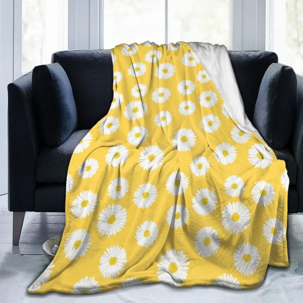 

Daisy Fleece Fuzzy Blankets on Bed Sofa Air Condition Sleeping Cover Bedding Throws Bedsheet For Adults Kids Boys Girls