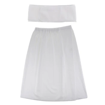 

2pcs Women Microfiber Body Shower Bath Towel Wrap for SPA With Stretch Headband Salon Home Hotel Use