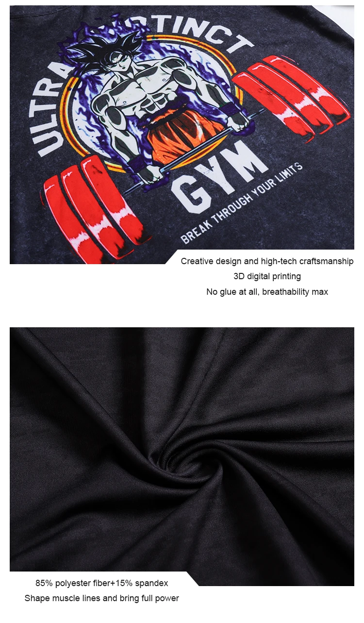 3D-Sublimationsdruck Herren Skinny T-Shirt Lässig Langarm Atmungsaktiv Für Laufen Fitnessstudio Radfahren – Detail 4