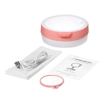 

Fashionable LED Infrared Induction Desktop Makeup Mirrors Compact Size Travel Small Women Beauty Mirrors Best Gift
