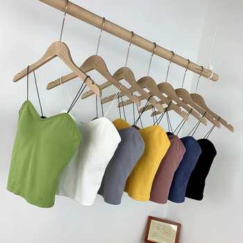 

Small Condole Belt Vest Outside The Woman Dressed In Summer, Cultivate One's Morality Short Strapless Tops With A Thin