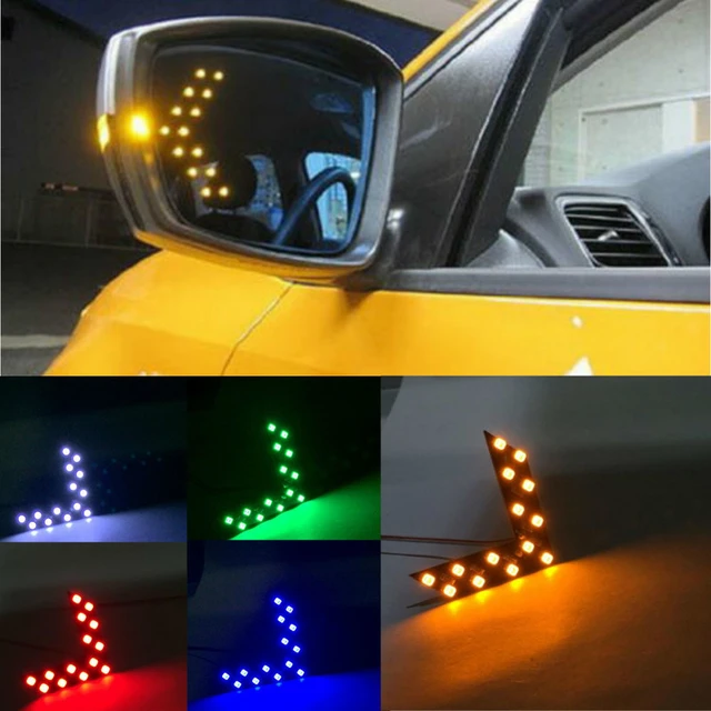 2pcs Universal Car Auto Side Rear View Mirror 14-smd Led Lamp Turn Signal  Lights Accessories Led Lights Car Accessories Tools - Side Mirror Turn  Signal Blinker - AliExpress