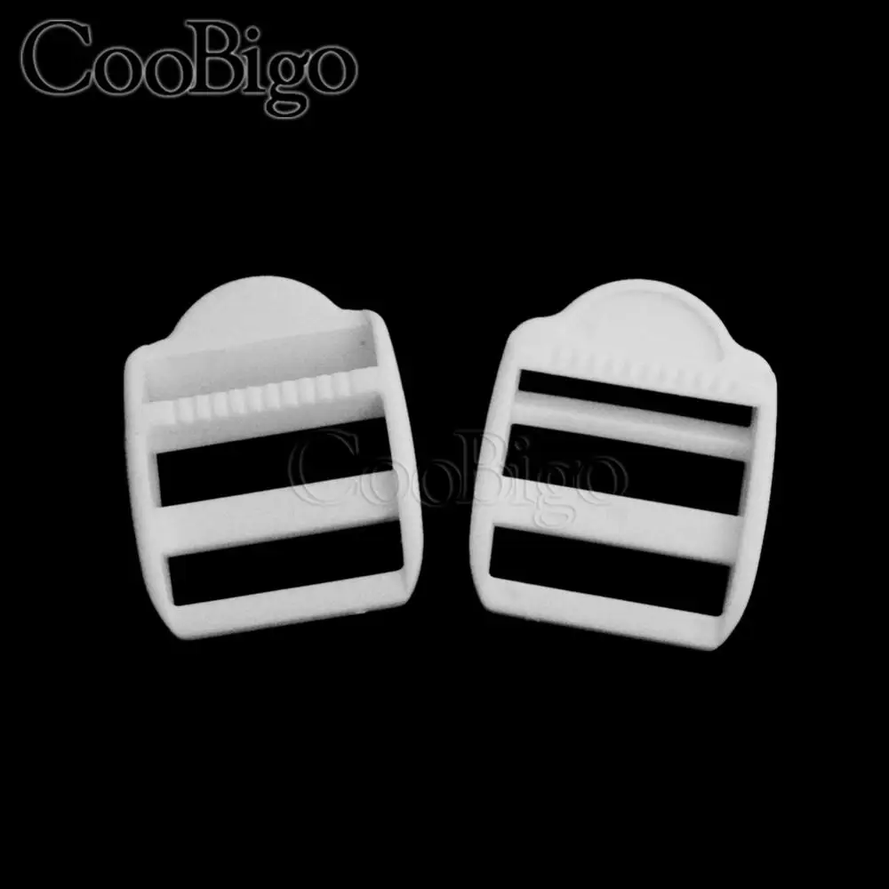 25mm Webbing White 10 шт. 5/" 3/4" " 1" 1-1/" 1-1/2" " пластик черный замок лестницы Регулируемый слайдер пластиковые пряжки лямки рюкзака сетка запчасти - Цвет: 25mm Webbing White