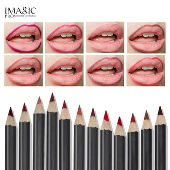 

IMAGIC Professional Lipliner Pencil Waterproof Lipliner Contour Cosmetics Lipliner Pen Makeup Lip Pencil Set 12 Colors