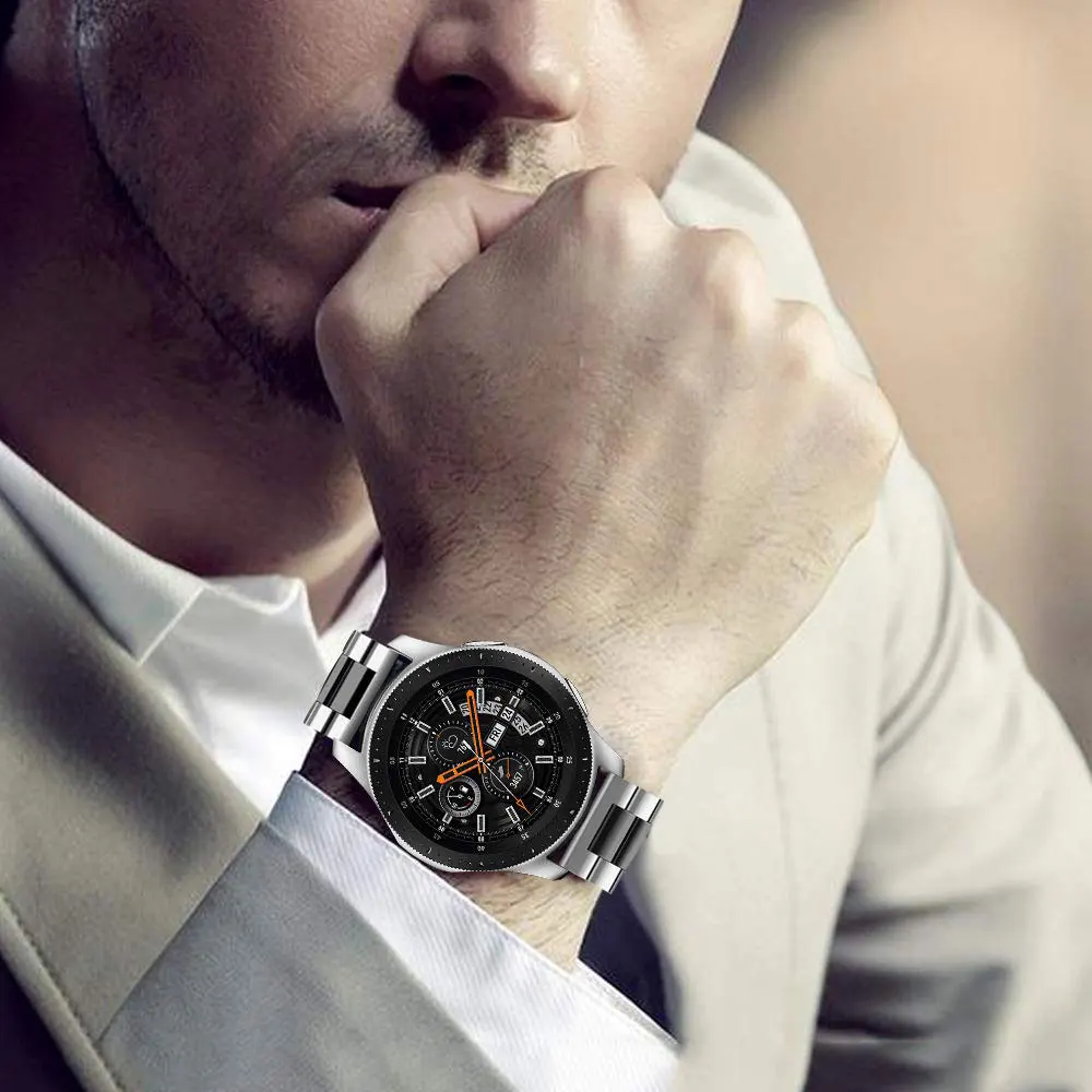 46 мм 42 мм ремешок для samsung gear S3 Frontier galaxy watch активная нержавеющая сталь 22 мм/20 мм ремешок для часов пленка+ инструмент+ ремешок для часов