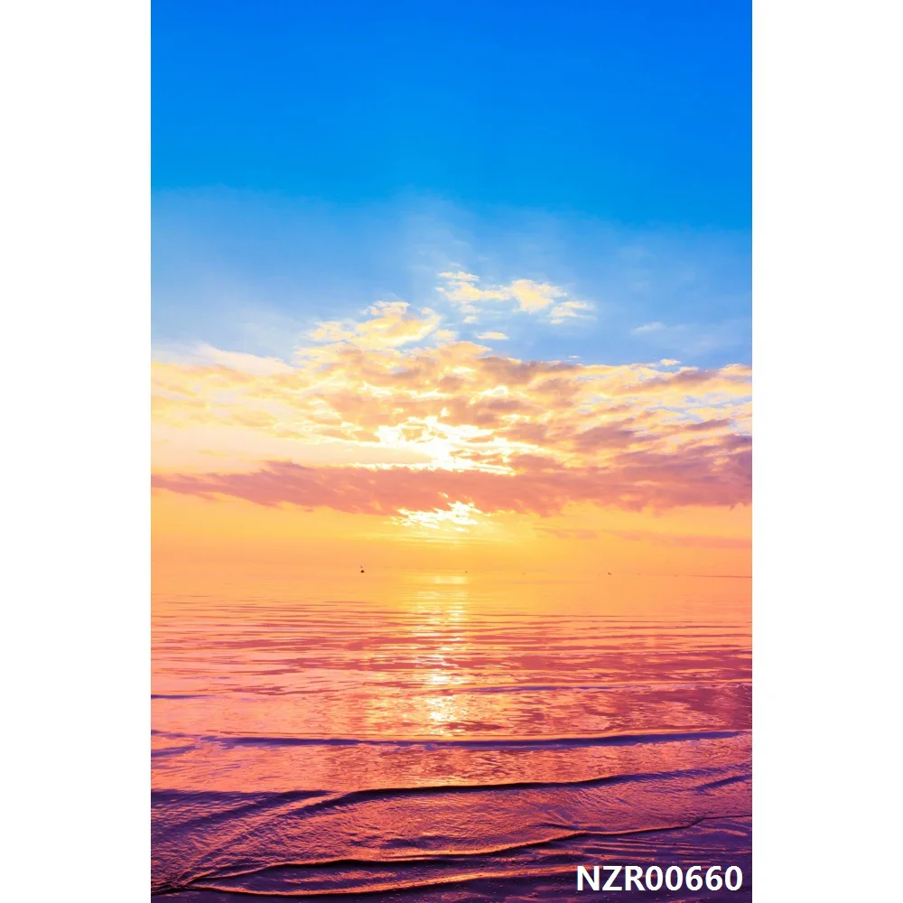 Laeacco голубое море и небо рассвет пейзаж детский Фотофон Фото фоны Индивидуальные фотографии фоны для фотостудии - Цвет: NZR00660