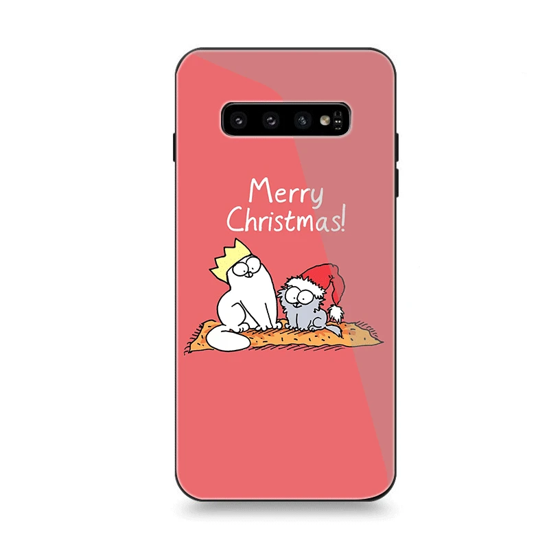 G10 Чехол для телефона Стекло для samsung A10 A20 A30 A40 A50 A60 A70 S7 край S8 Plus Note 8 9 S10 крышка Simons Кот - Цвет: G10