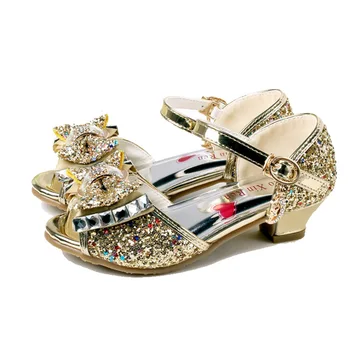 

Girls Summer Princess Diamond Sandals Shoes Girls Leather Bowtie Party Children Princess Sandals Kids Girls Wedding Shoes