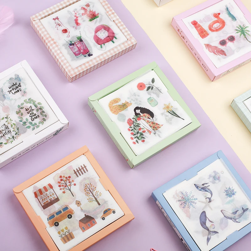 

50 pcs Vintage Life Animals Girls Bullet Journal Decorative Stickers Scrapbooking DIY Diary Album Stick Lable Japanese stationer