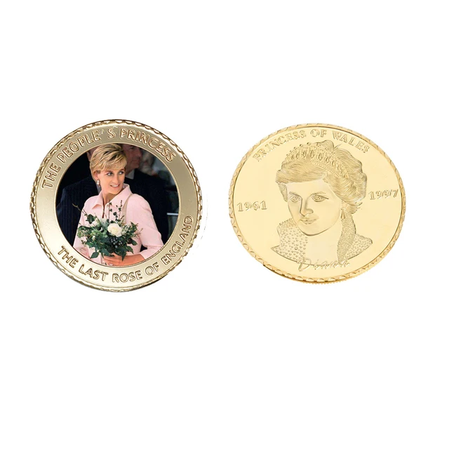 1UK 24k Gold Plated Metal Coin The Queen of The England Gold Coin Metal Crafts