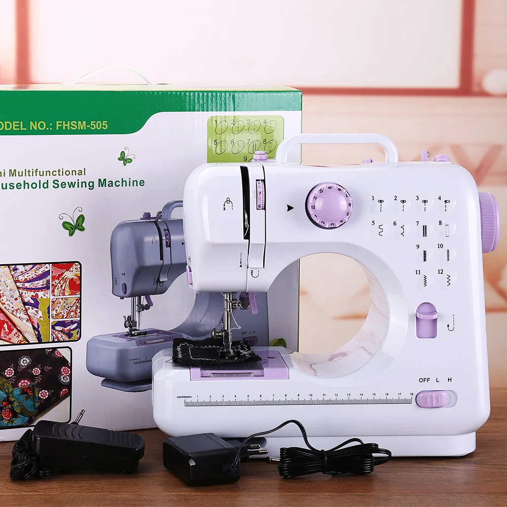 Sewing Machine for Beginners, 12 Built-in Stitches Portable Sew Machines  with Reverse Option for Clothing Repairs