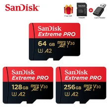 SanDisk Extreme Pro TF 64 GO 128 GO microSDXC UHS-I Carte Mémoire Carte micro SD 32 GO microSDHC TF 170 MB/s Class10 U3 Avec Adaptateur SD