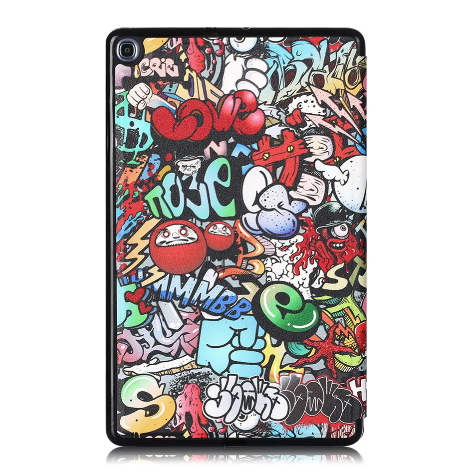 Чехол для Samsung Galaxy Tab A 10 1 2019 дюйма T510 T515 Женская Обложка тонкий 4 складной чехол из